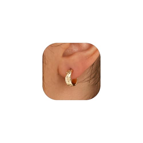 LLWOM Vintage Earrings,14k Gold Plated Gold Pearl,Moon, Star,Flower Earrings Hypoallergenic Lightweight Hoops Gifts - color: Gold-Flower Earrings