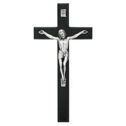 10 Black/Silver Crucifix"