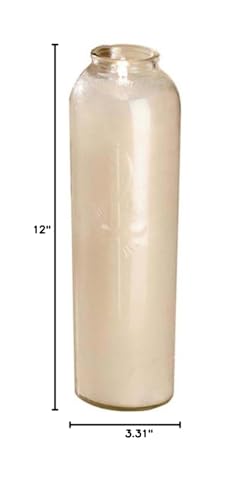 Trinity Church Supply 14 Day Polarlite Lux Candela Paraffin Wax Long Hours Lasting Unscent Candle for Devotion Religious Prayer Candles, Pack of 9