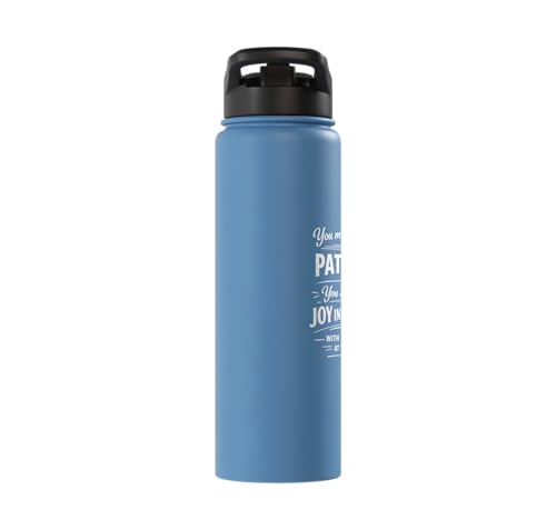 Psalm 16:11 Path of Life Bible Verse Scripture Faith Prayer Stainless Steel Insulated Water Bottle - color: Light Blue
