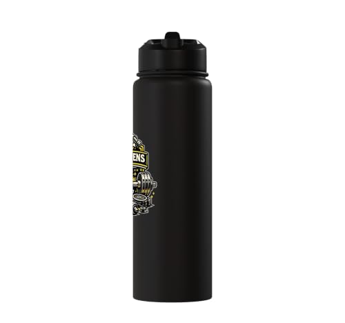 Iron Sharpen's Iron Christian Men Bible Scripture Gym Workou Stainless Steel Insulated Water Bottle - color: Black