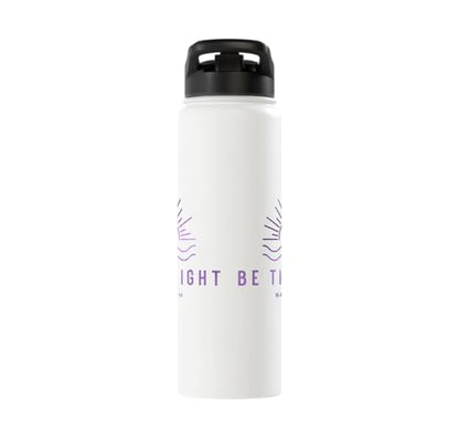 Be the Light Scripture (Matthew 5:14) For Encouragement Stainless Steel Insulated Water Bottle - color: White