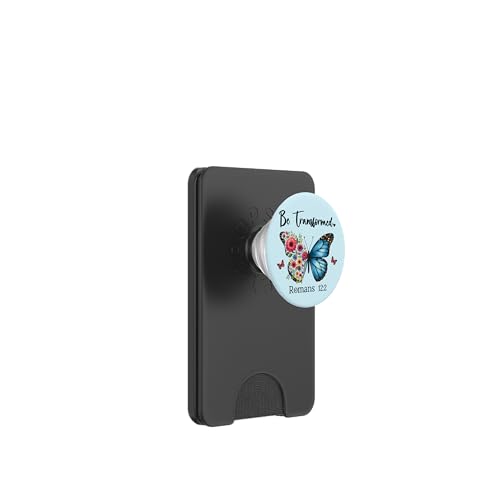 Be Transformed Romans 12:2 Christian Butterfly Bible Verse PopSockets PopWallet for MagSafe - style: Magnetic PopWallet