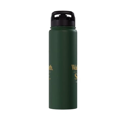 Christian Walk By Faith Not By Sight 2 Corinthians 5:7 Stainless Steel Insulated Water Bottle - color: Dark Green
