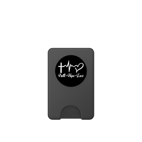 Faith Hope and Love - for Women - Christian Bible Verse PopSockets PopGrip: Swappable Grip for Phones & Tablets PopSockets PopWallet for MagSafe - style: Magnetic PopWallet