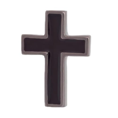 Women's Cross Brooch Lapel Pin Faith Fashion Jewelry - color: Mini Cross Black