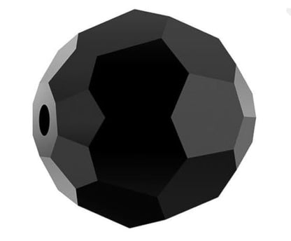 100pcs Adabele Austrian 4mm (0.16 Inch) Small Faceted Round Crystal Beads Jet Black Compatible with Swarovski Crystals Preciosa - color: Jet Black, size: 4mm Small (100pcs)