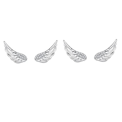 LIFKOME 2 Pairs Angel Wing Earrings 925 Sterling Silver Angel Wing Stud Cartilage Earrings for Women