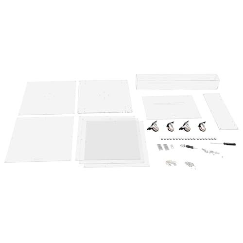 Suggestion Box with Lock and Key Donation Box with Stand and Wheel Acrylic Ballot Box Standing Offering Box for Church, Office, Voting (Clear, Bar Hole) - color: Clear, size: Bar Hole