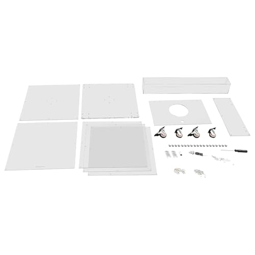 Suggestion Box with Lock and Key Donation Box with Stand and Wheel Acrylic Ballot Box Standing Offering Box for Church, Office, Voting (Clear, Round Hole) - color: Clear, size: Round Hole