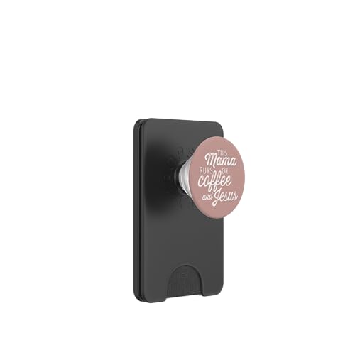 This Mama Runs on Coffee and Jesus - Cute Christian Quote PopSockets PopWallet for MagSafe - style: Magnetic PopWallet