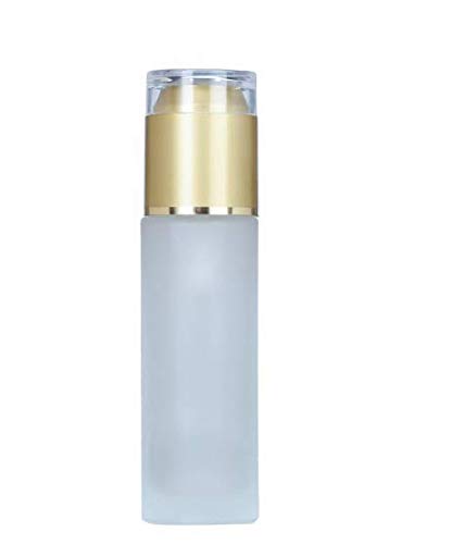 3Pack 80ml/2.7oz Empty Frosted Glass Refillable Pump Bottles, Portable Travel Cosmetic Dispenser Containers for Lotion, Cream, Gel, Foundation, Emulsion and Essential Oils - size: 80ml