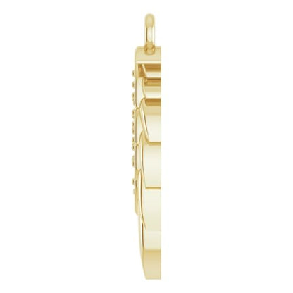 Bonyak Jewelry 14k Yellow Gold 12.2x3.7mm Right .015 CTW Natural Diamond Angle Wing Dangle