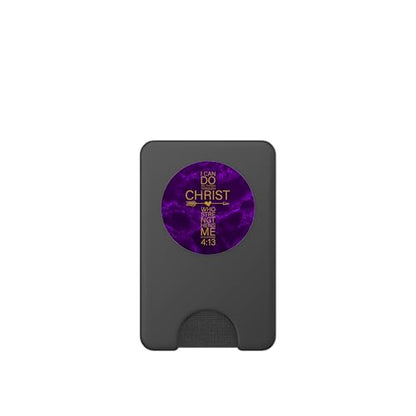 Philippians 4:13 Cross Christian Gifts Women Heart Purple PopSockets PopWallet for MagSafe - style: Magnetic PopWallet