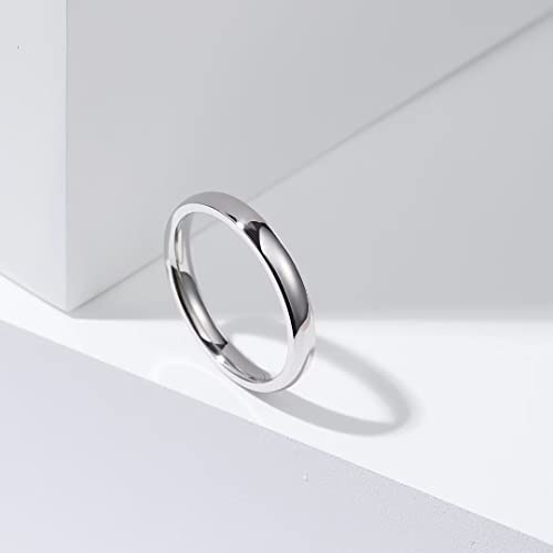 King Will 316L Wedding Band for Men Women, 4-8mm I LOVE YOU Dome Size 4-15 - color: A-Sliver-Plated-3mm