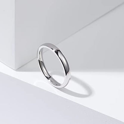 King Will 316L Wedding Band for Men Women, 4-8mm I LOVE YOU Dome Size 4-15 - color: A-Sliver-Plated-3mm