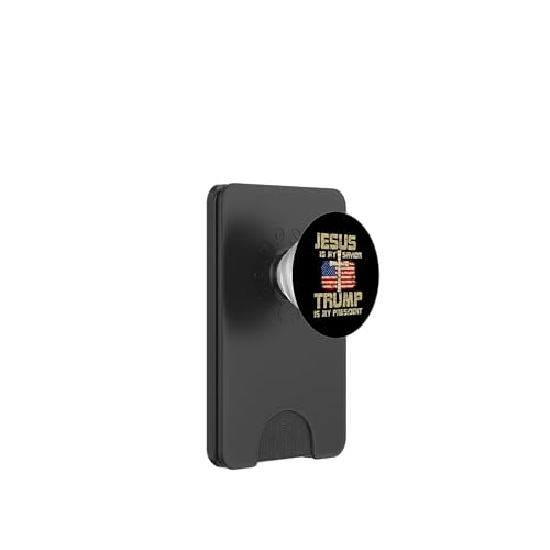 Jesus is My Savior Trump is My President for Men Women PopSockets PopWallet for MagSafe - style: Magnetic PopWallet