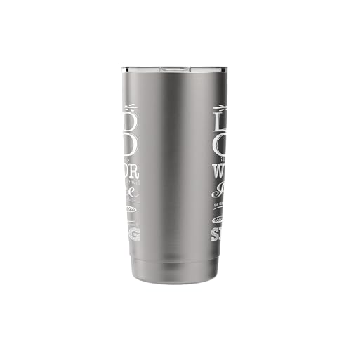 Bible Verse Shirt - Lord God Zephaniah 3:17 Christian Gift Stainless Steel Insulated Tumbler - color: Brushed Steel