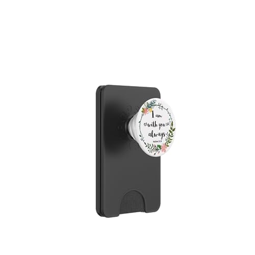 Christian Bible Verse Pop Socket - Matthew God Quotes PopSockets PopGrip: Swappable Grip for Phones & Tablets PopSockets PopWallet for MagSafe - style: Magnetic PopWallet