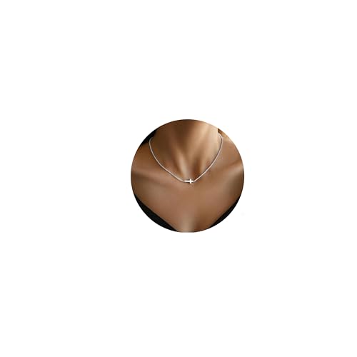 Cross Necklace for Women - Dainty 14K Gold Silver Plated Cross Necklace Choker Jewelry Cute Simple Small Trendy Non Tarnish Waterproof Faith Religious Jewelry Gift for Teenage - style: 06-Cross-Silver