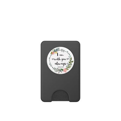 Christian Bible Verse Pop Socket - Matthew God Quotes PopSockets PopGrip: Swappable Grip for Phones & Tablets PopSockets PopWallet for MagSafe - style: Magnetic PopWallet
