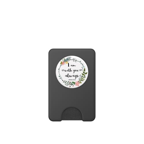 Christian Bible Verse Pop Socket - Matthew God Quotes PopSockets PopGrip: Swappable Grip for Phones & Tablets PopSockets PopWallet for MagSafe - style: Magnetic PopWallet