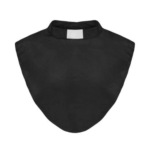 2pcs in Pack Unisex Clergy Black Tab Collar Clerical Bib Collar with Insert White Tab