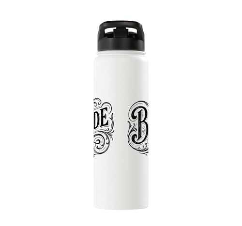 Elegant Bride Calligraphy Future Mrs. Wedding Design Stainless Steel Insulated Water Bottle - color: White