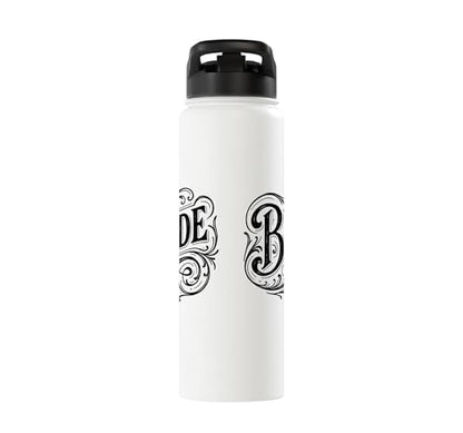 Elegant Bride Calligraphy Future Mrs. Wedding Design Stainless Steel Insulated Water Bottle - color: White