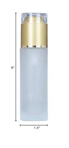 3Pack 80ml/2.7oz Empty Frosted Glass Refillable Pump Bottles, Portable Travel Cosmetic Dispenser Containers for Lotion, Cream, Gel, Foundation, Emulsion and Essential Oils - size: 80ml