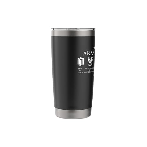 Put On The Full Armor Of God -Christian Faith Soldior of God Stainless Steel Insulated Tumbler - color: Black