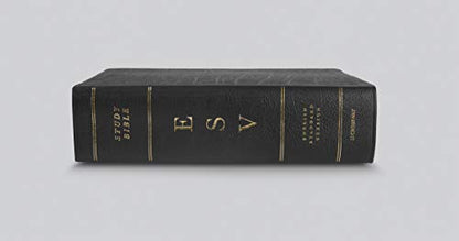 ESV Study Bible, Large Print (Genuine Leather, Black)