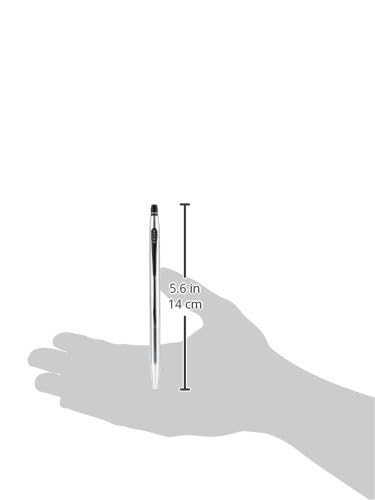 Cross Click Chrome & Black Selectip Rollerball Pen, Medium Point, Black Ink - color: Silver