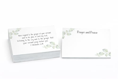 Red Door Inspirations Prayer Request and Praise Cards 3x4 inch - Pack of 50 - Made in the USA! (Eucalyptus Prayer and Praise Cards)