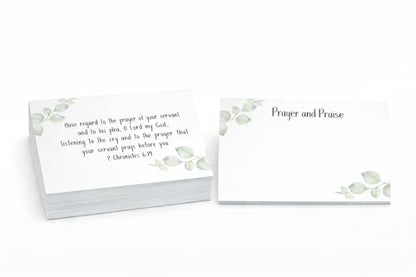 Red Door Inspirations Prayer Request and Praise Cards 3x4 inch - Pack of 50 - Made in the USA! (Eucalyptus Prayer and Praise Cards)