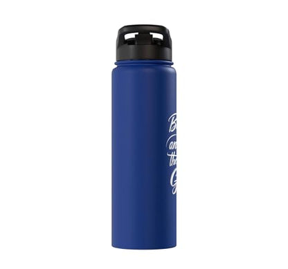 Be Still and Know That I Am God Psalm 46:10 | Christian Gift Stainless Steel Insulated Water Bottle - color: Royal Blue