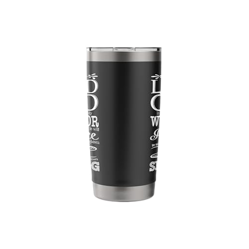 Bible Verse Shirt - Lord God Zephaniah 3:17 Christian Gift Stainless Steel Insulated Tumbler - color: Black