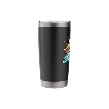 I Love VBS Crew Vacation Bible School Paint Splatter Stainless Steel Insulated Tumbler