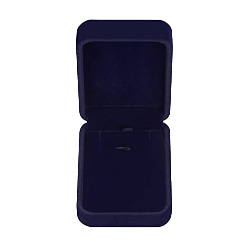 LETURE 3 Pieces Velvet Pendant Necklace Gift Boxes Set, Classic Jewelry Packaging Storage Case, Jewellry Display Box for Wedding, Engagement, Proposal, Birthday and Anniversary (Blue) - color: Blue