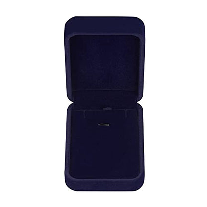 LETURE 3 Pieces Velvet Pendant Necklace Gift Boxes Set, Classic Jewelry Packaging Storage Case, Jewellry Display Box for Wedding, Engagement, Proposal, Birthday and Anniversary (Blue) - color: Blue