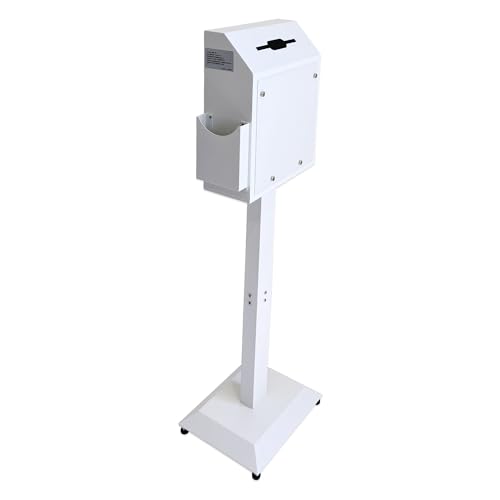 Floor Standing Suggestion & Offering Box with Locking Door - color: White