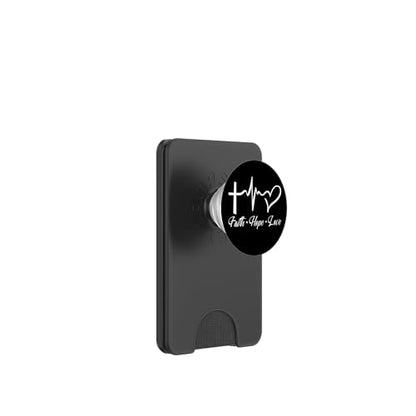 Faith Hope and Love - for Women - Christian Bible Verse PopSockets PopGrip: Swappable Grip for Phones & Tablets PopSockets PopWallet for MagSafe - style: Magnetic PopWallet
