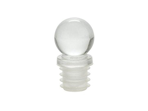 Nakpunar 8.5 oz (250 ml) Spherical Clear Glass Bottle with Round Stopper – Liquor, Oils, Wedding Favors (Pack of 2) - size: 8.5 Ounces (Pack of 2)
