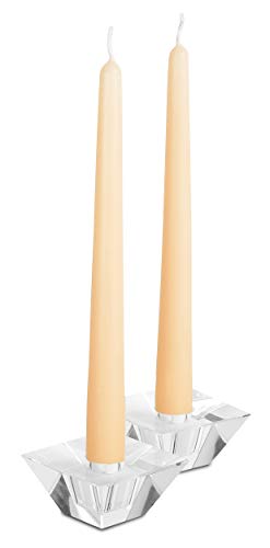 Hyoola Tall Taper Candles - 10 Inch Cream Dripless, Unscented Dinner Candle, Paraffin Wax with Cotton Wicks - 8 Hour Burn Time (Pack of 12) - size: 10 inch