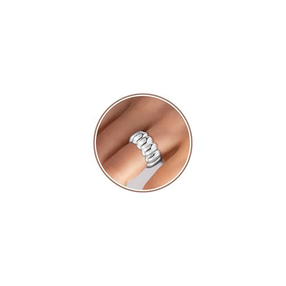 Cross Ring Women 14K Gold Plated Statement Stackable Engagement Christian - color: E-Silver