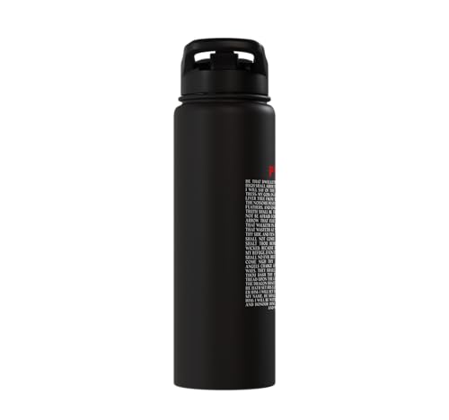 Psalms 91 Full KJV Bible Verse Protection & Safety Blessing Stainless Steel Insulated Water Bottle