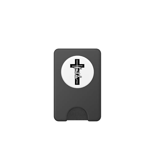 Christian Inspirational Pop Socket - Jesus Cross and Faith PopSockets PopWallet for MagSafe - style: Magnetic PopWallet
