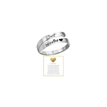 Faith Over Fear Cross Ring For Women, Christian Blessed Hope Love Encouragement Rings Adjustable Open Wrap Thumb Cross Inspirational Ring Jewelry Graduation Cocktail Party Gift - color: Love