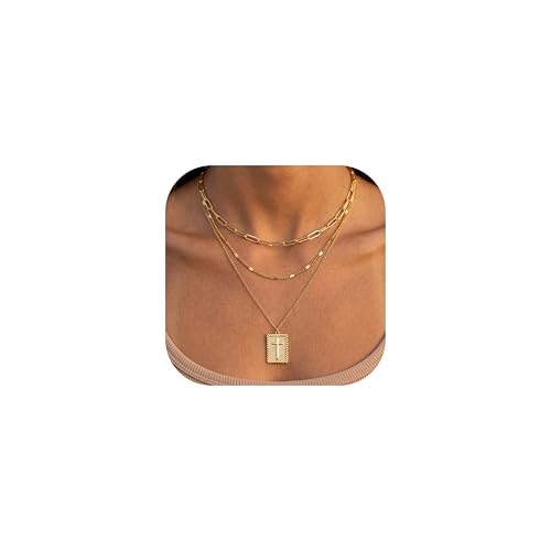 Cross Necklace for Women Girls, 14K Gold Plated Dainty Pendant Necklaces Set, Cute Trendy Faith Christian Religious Everyday Jewelry Gifts Aesthetic Accessories Non Tarnish - color: Triple Layered Curb Mix
