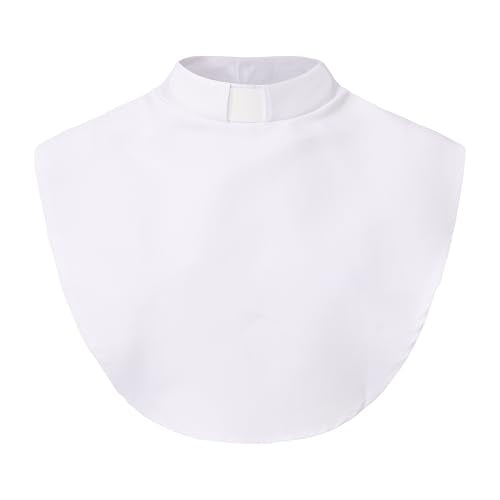 Clergy Tab Collar, Black and White Clerical Bib Collar with Insert White Tab, 2 Pack, Traditional Church Vestment